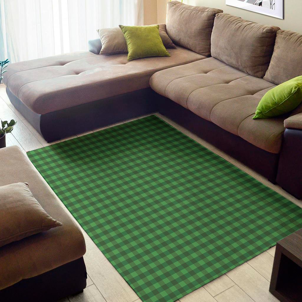 green tartan saint patricks day print area rug floor decor 8852