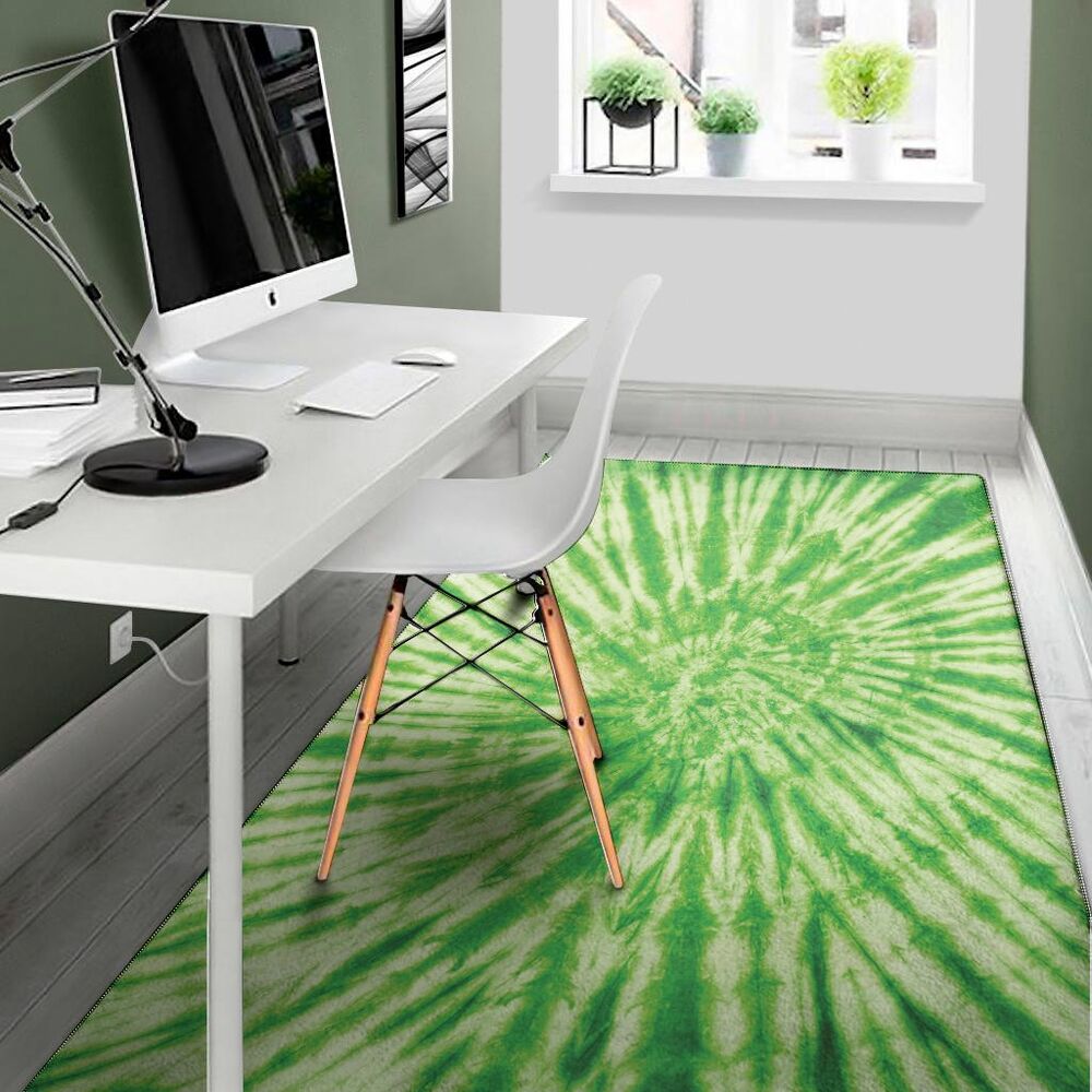 green tie dye print area rug floor decor 4055