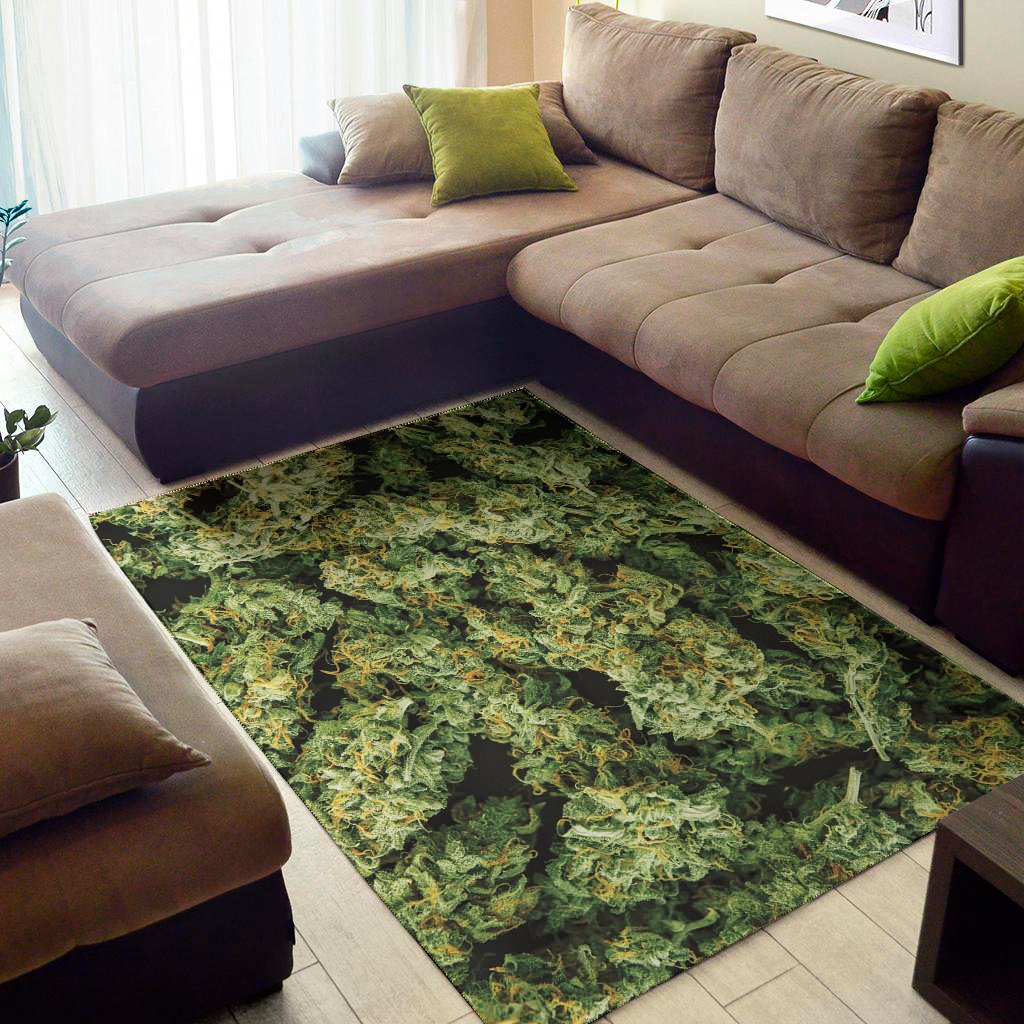 green weed print area rug floor decor 5552