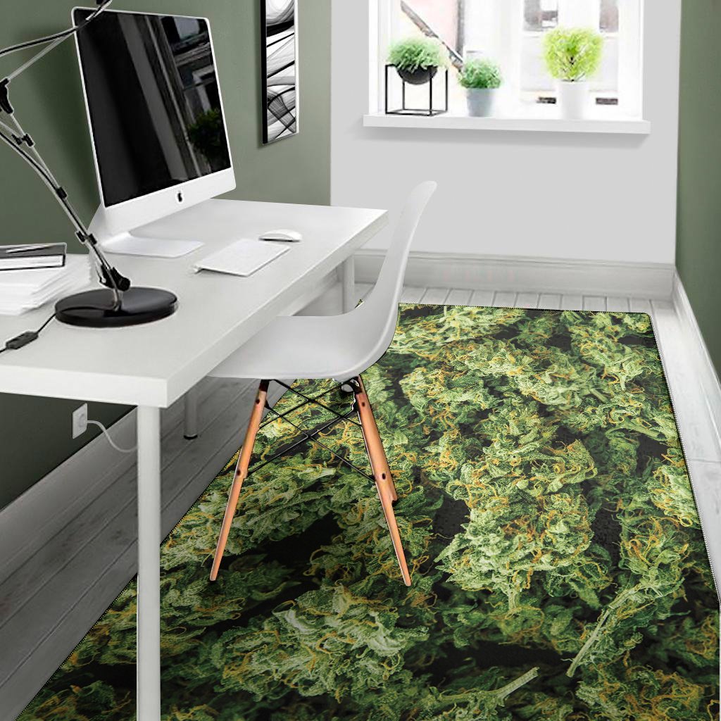 green weed print area rug floor decor 7046