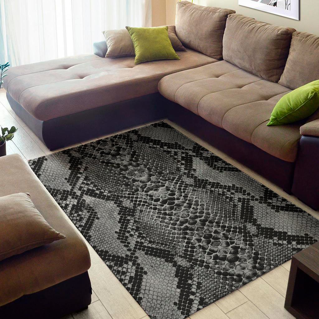 grey and black snakeskin print area rug floor decor 1465