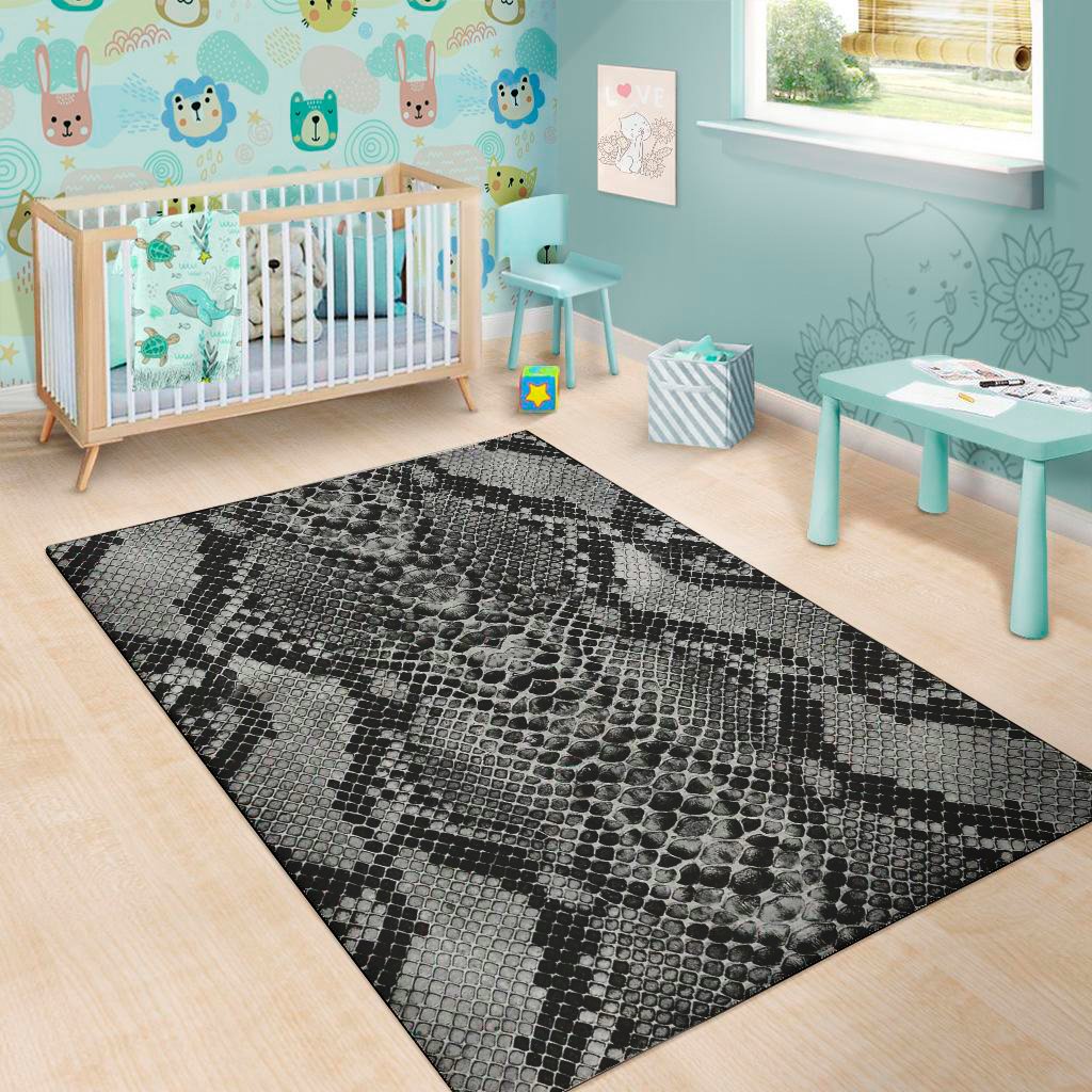 grey and black snakeskin print area rug floor decor 8767