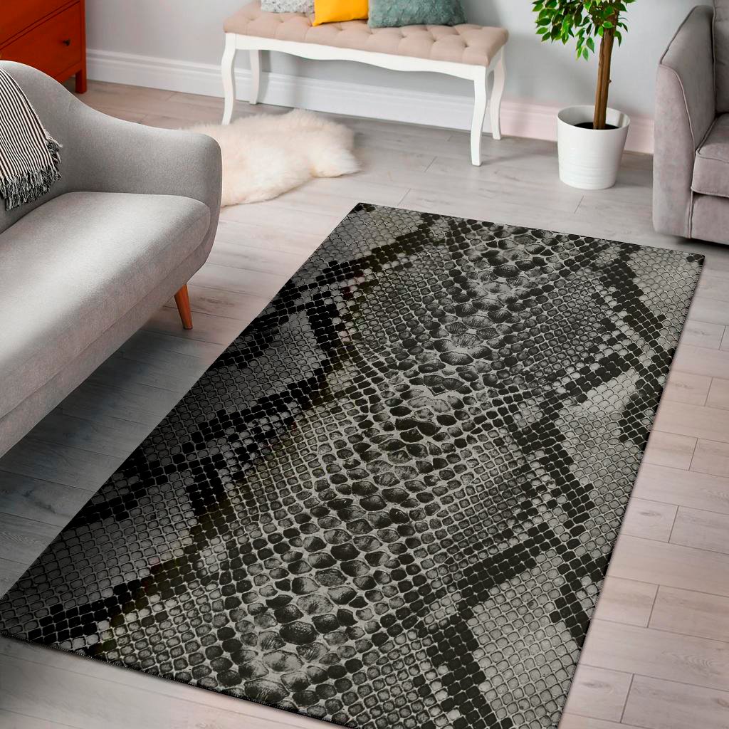 grey and black snakeskin print area rug floor decor 8947