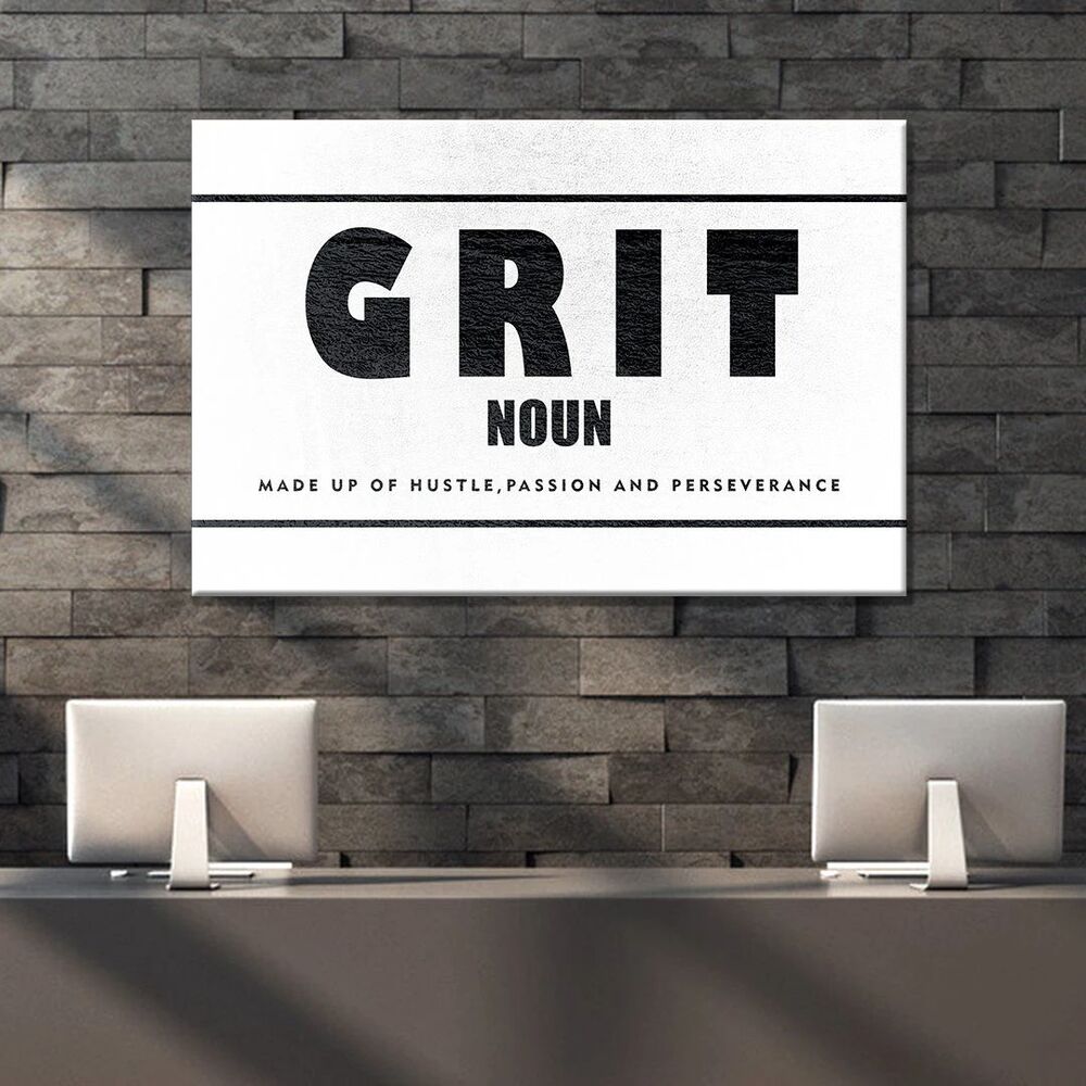 Grit Motivational Positive Canvas Print - Wall Art Decor grit motivational positive canvas print wall art decor 1400