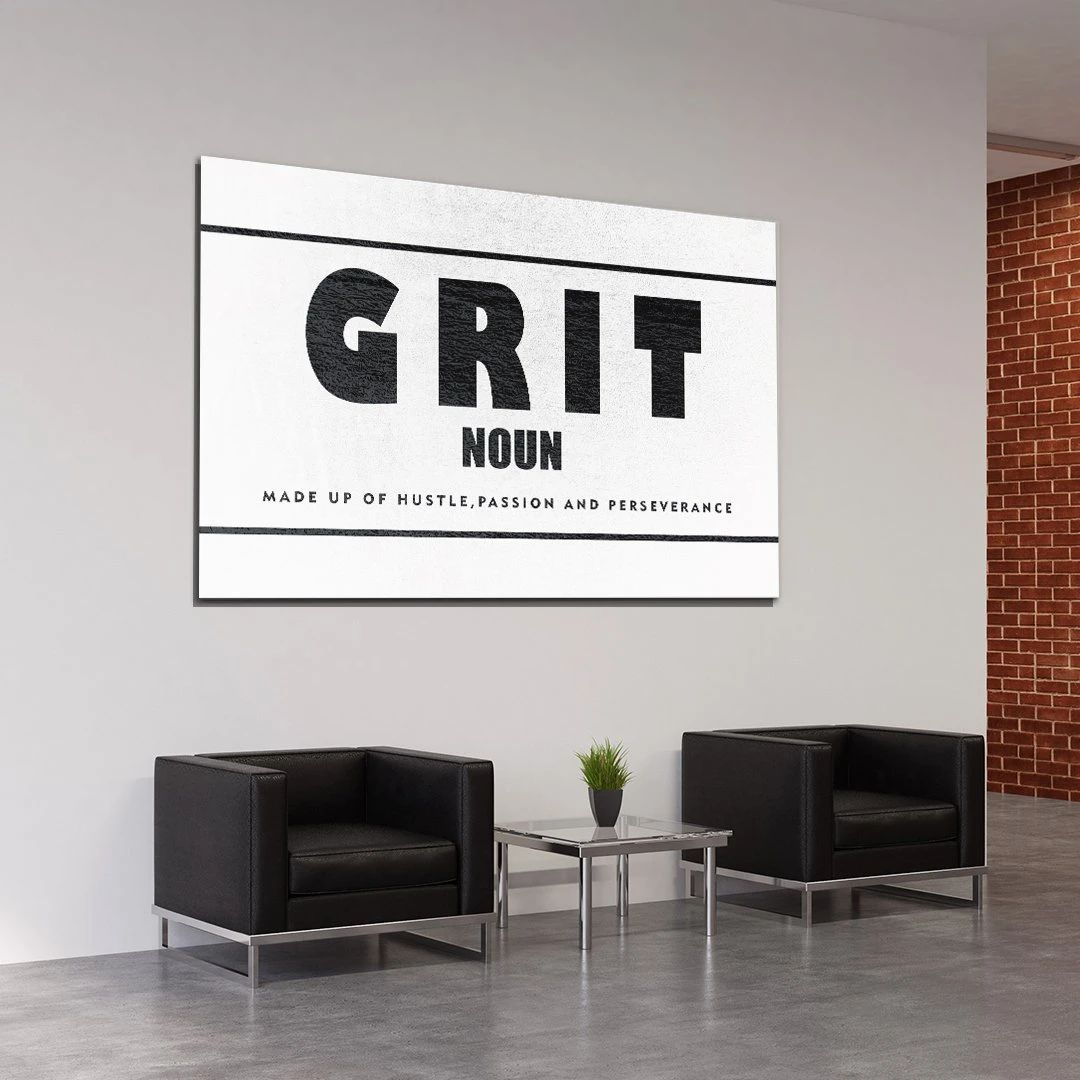 Grit Motivational Positive Canvas Print - Wall Art Decor grit motivational positive canvas print wall art decor 6940
