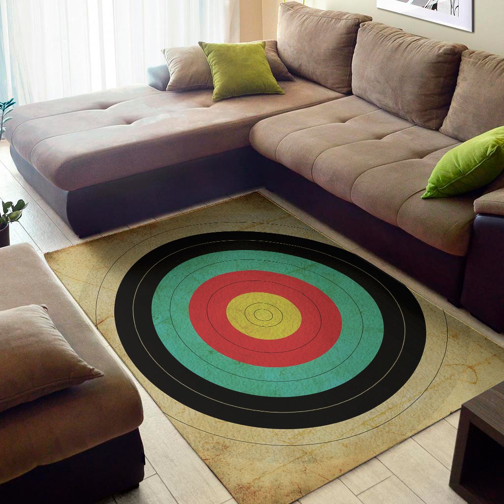 Grunge Bullseye Target Print Area Rug Floor Decor grunge bullseye target print area rug floor decor 6803
