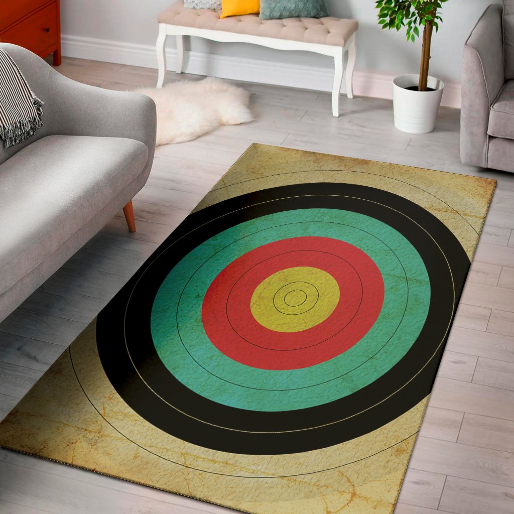 Grunge Bullseye Target Print Area Rug Floor Decor grunge bullseye target print area rug floor decor 7869
