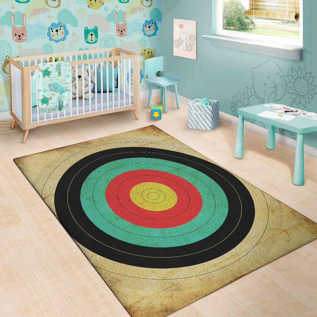 Grunge Bullseye Target Print Area Rug Floor Decor grunge bullseye target print area rug floor decor 8911