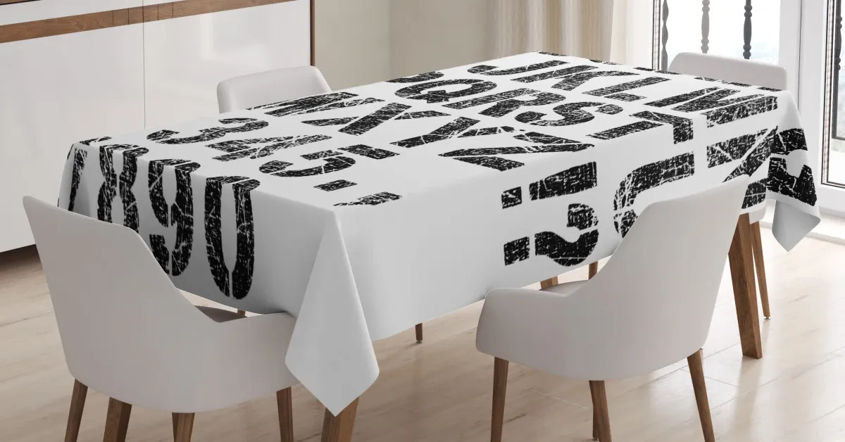 grunge scratched look 3d printed tablecloth table decor 5930