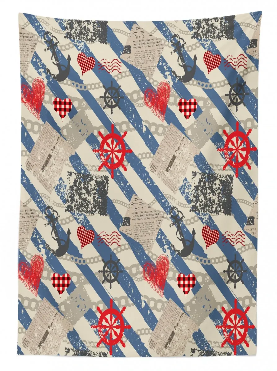 Grunge Wheel Heart 3D Printed Tablecloth Table Decor grunge wheel heart 3d printed tablecloth table decor 8905