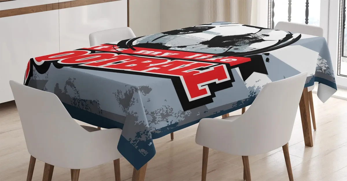grungy football pop art 3d printed tablecloth table decor 4175