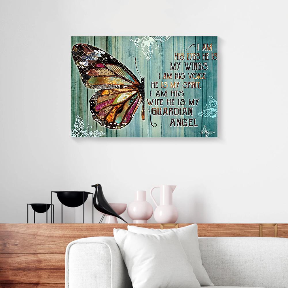 Guardian Angel Wife Butterfly Canvas Prints - Wall Art Decor guardian angel wife butterfly canvas prints wall art decor 7082