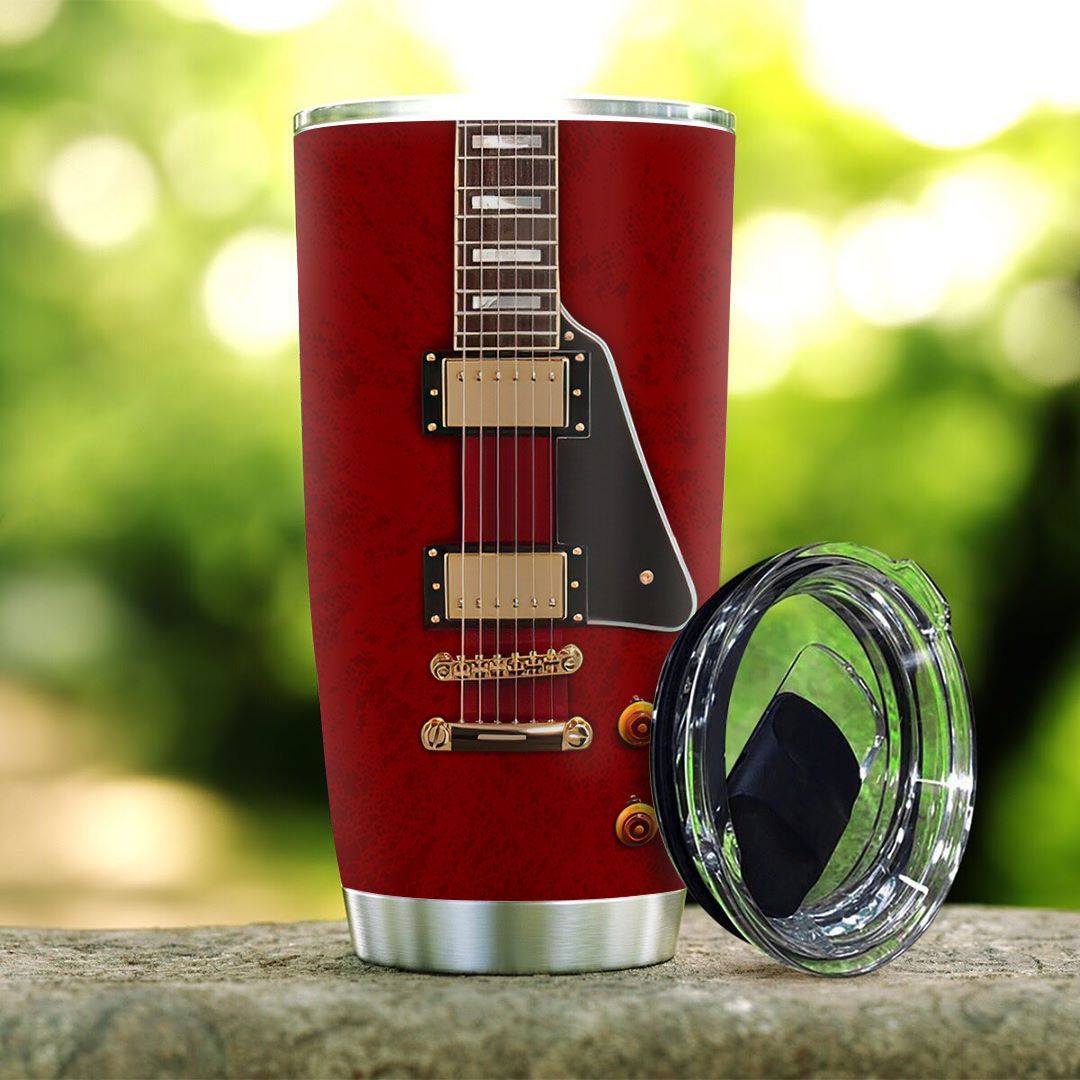 guitar surface personalized stainless steel tumbler 6411