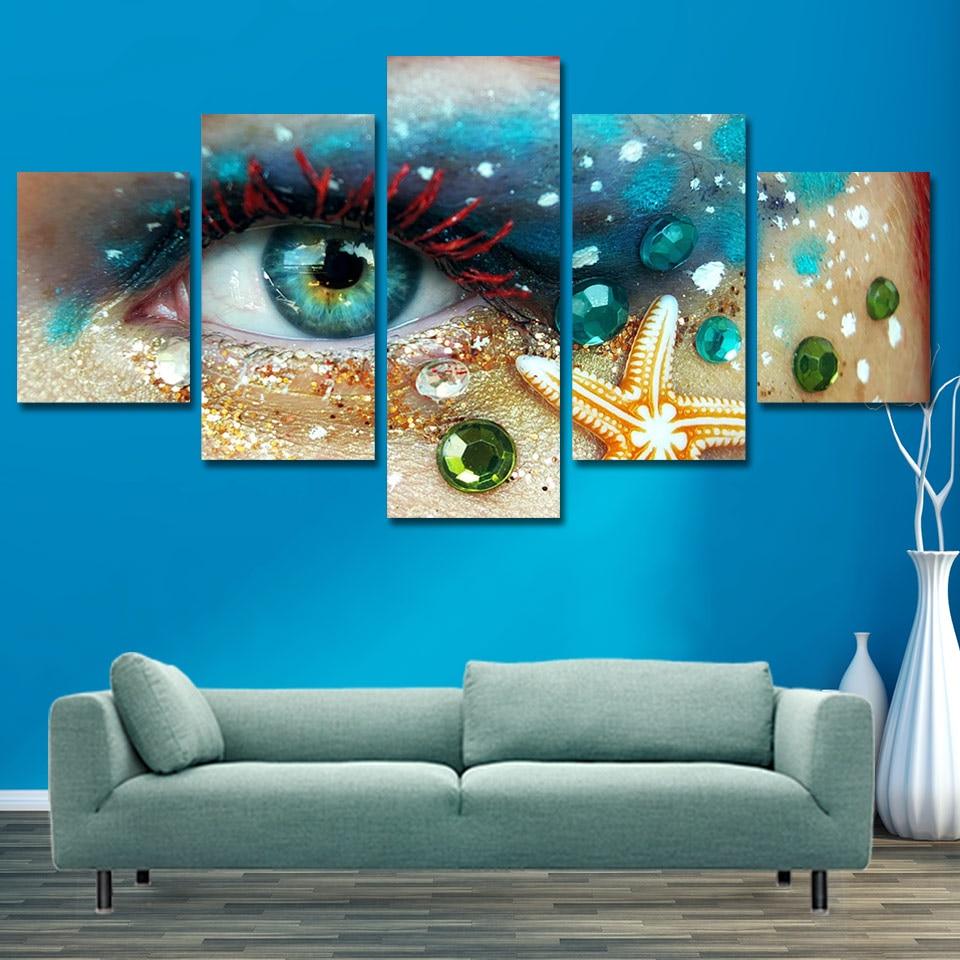 hairdressing salon 03 abstract 5 panel canvas art wall decor 1098