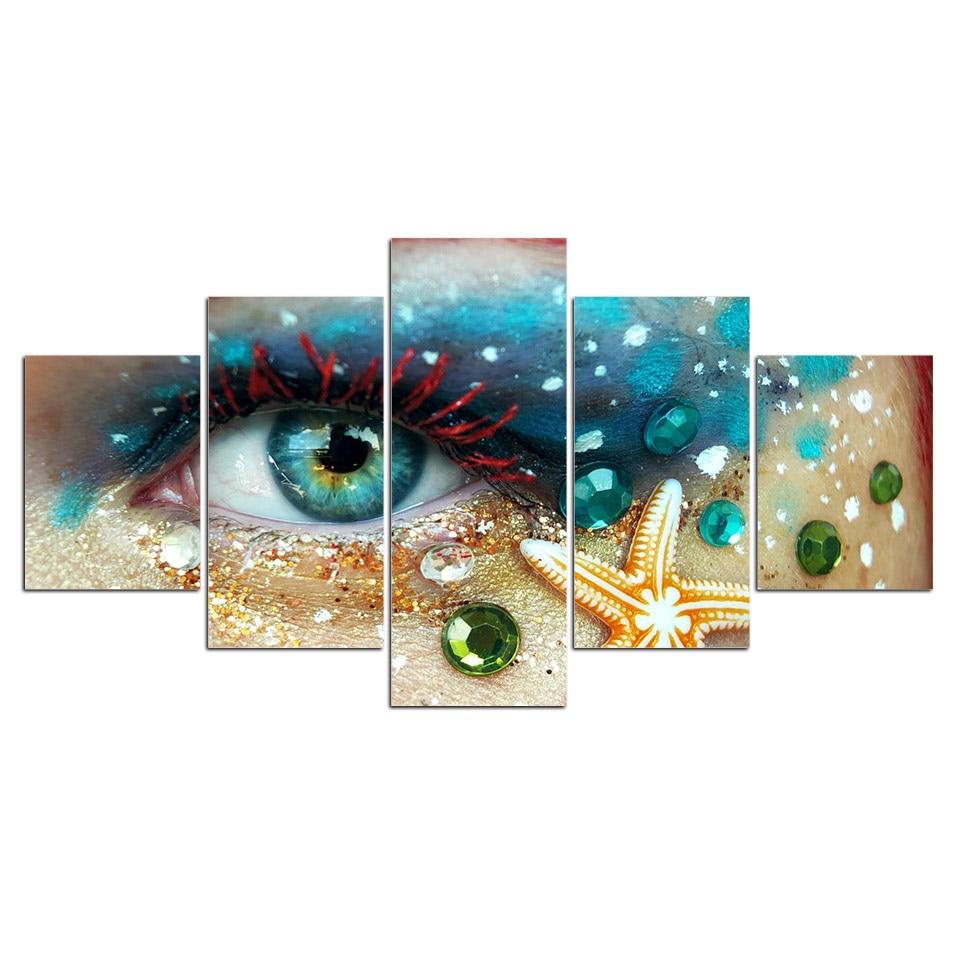 hairdressing salon 03 abstract 5 panel canvas art wall decor 3062
