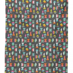 half circles geometrical 3d printed tablecloth table decor 6265