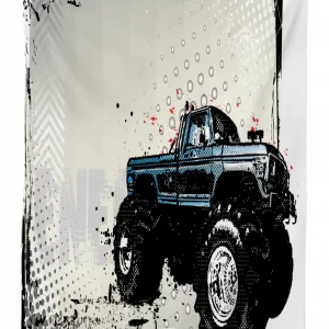 halftone monster pickup 3d printed tablecloth table decor 4577