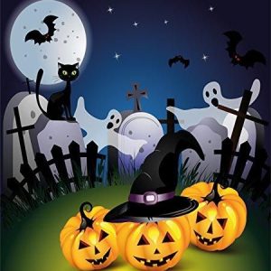 halloween cartoon design with pumpkins witches hat duvet cover bedding set bedroom decor 7335