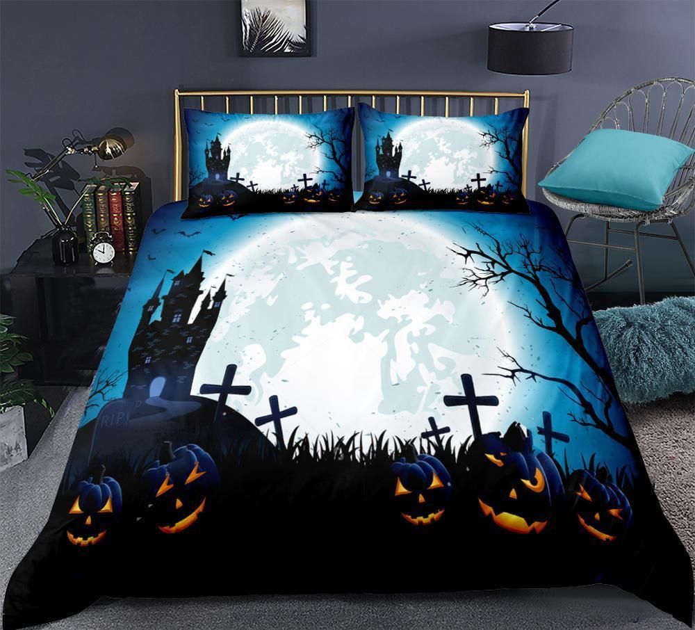Halloween Dark Castle Duvet Cover Bedding Set halloween dark castle duvet cover bedding set 7882