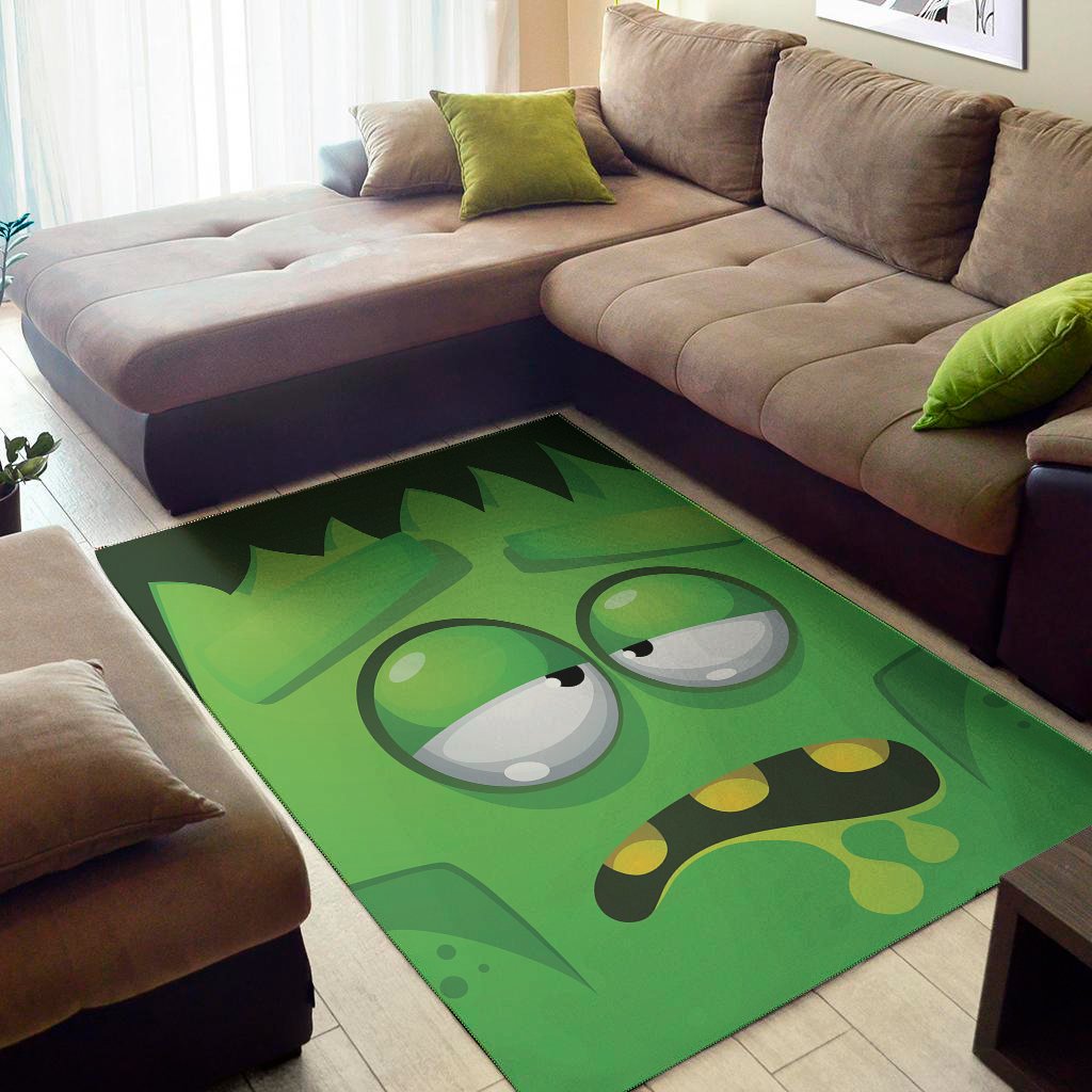Halloween Frankenstein Face Print Area Rug Floor Decor halloween frankenstein face print area rug floor decor 7815