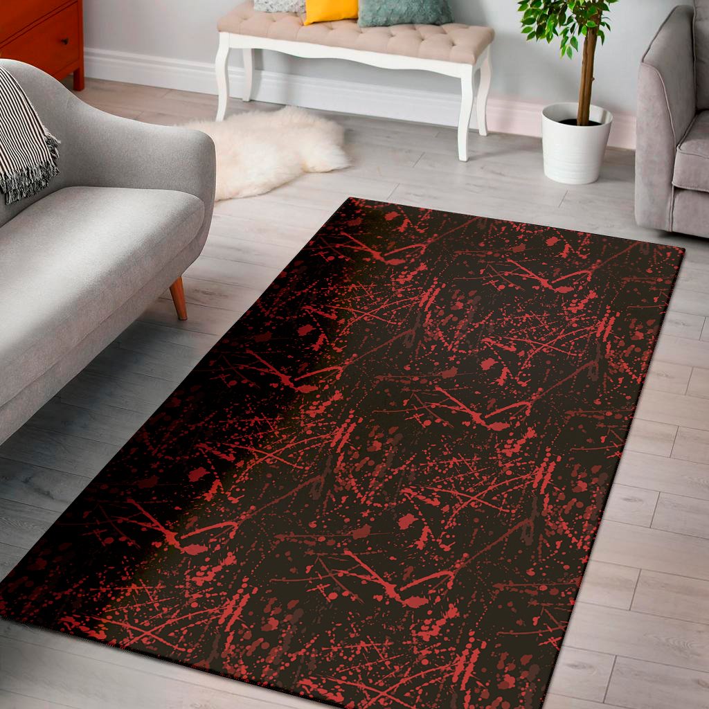 Halloween Red Blood Print Area Rug Floor Decor halloween red blood print area rug floor decor 3171
