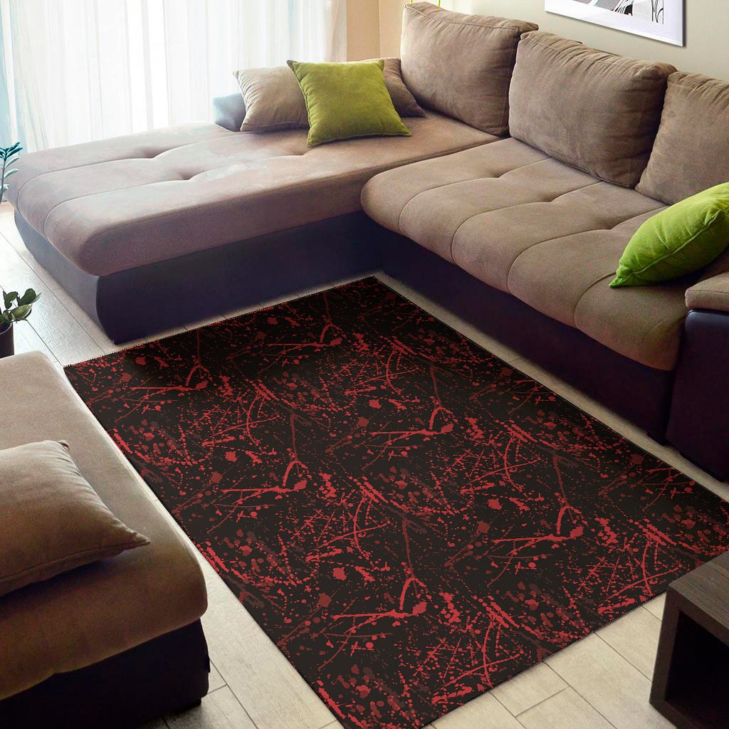 Halloween Red Blood Print Area Rug Floor Decor halloween red blood print area rug floor decor 4862