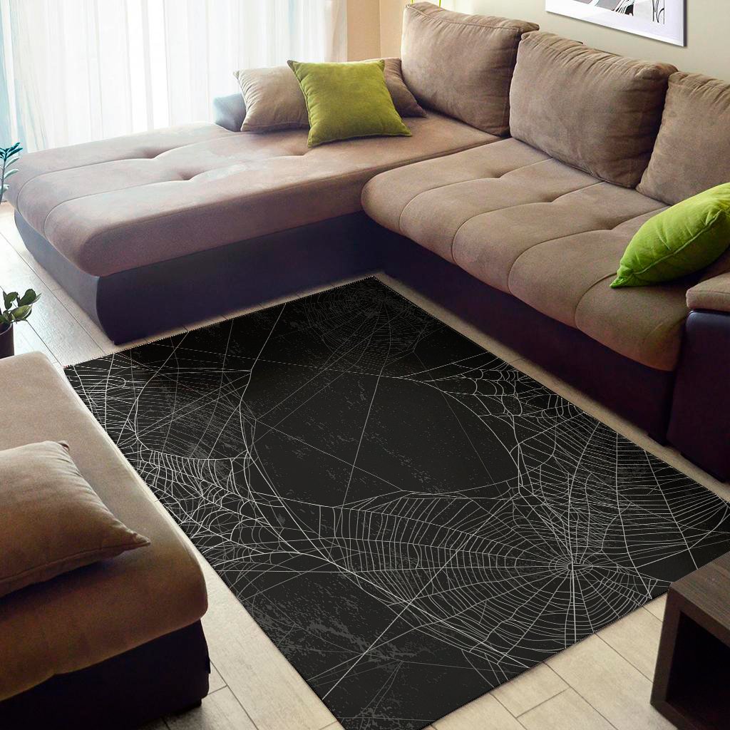 halloween spider web print area rug floor decor 2390