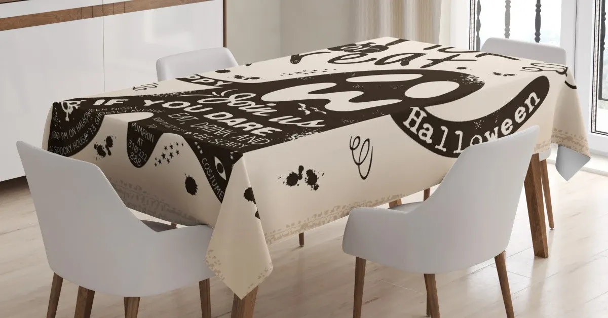 halloween trick treat grunge 3d printed tablecloth table decor 7244