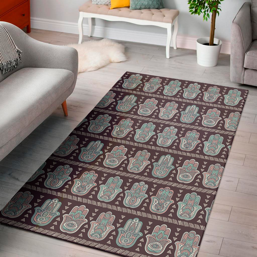 Hamsa Symbol Pattern Print Area Rug Floor Decor hamsa symbol pattern print area rug floor decor 5313