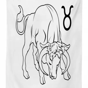 Hand Drawn Bull 3D Printed Tablecloth Table Decor 1 hand drawn bull 3d printed tablecloth table decor 7681