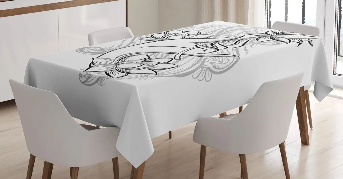 hand holds lotus 3d printed tablecloth table decor 2861