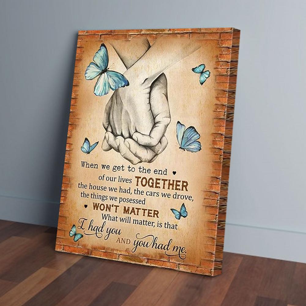 hand in hand butterfly canvas prints wall art decor 5440
