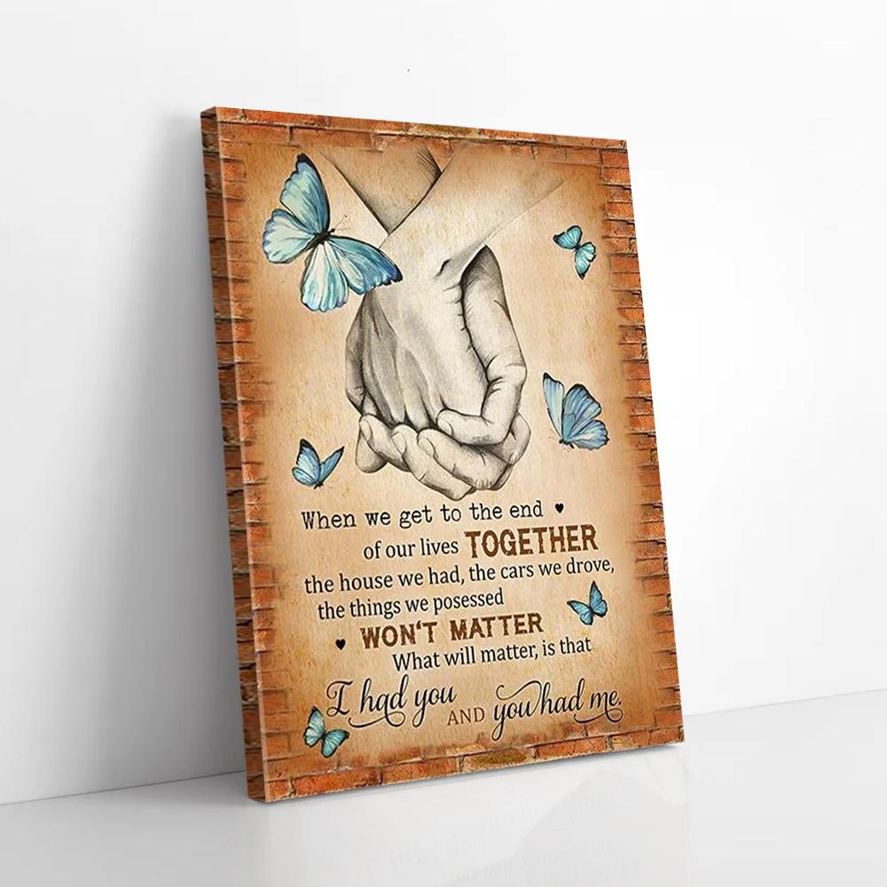 hand in hand butterfly canvas prints wall art decor 6792