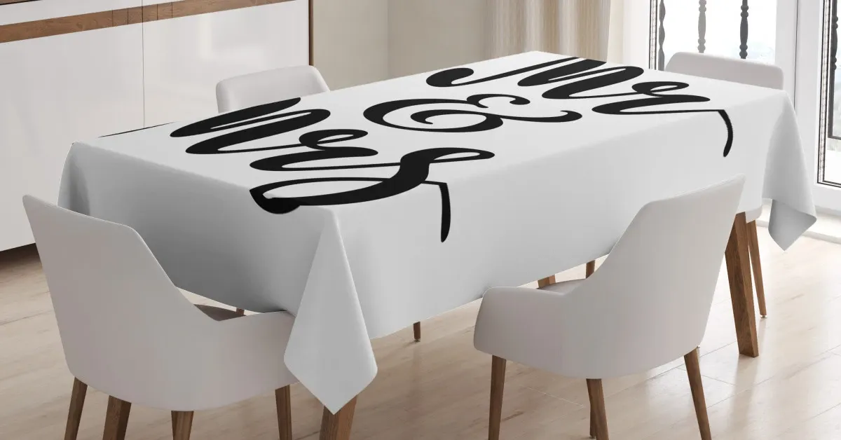 hand lettering pattern 3d printed tablecloth table decor 5107