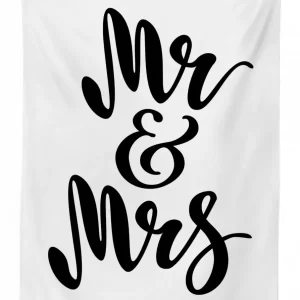 hand lettering pattern 3d printed tablecloth table decor 6472