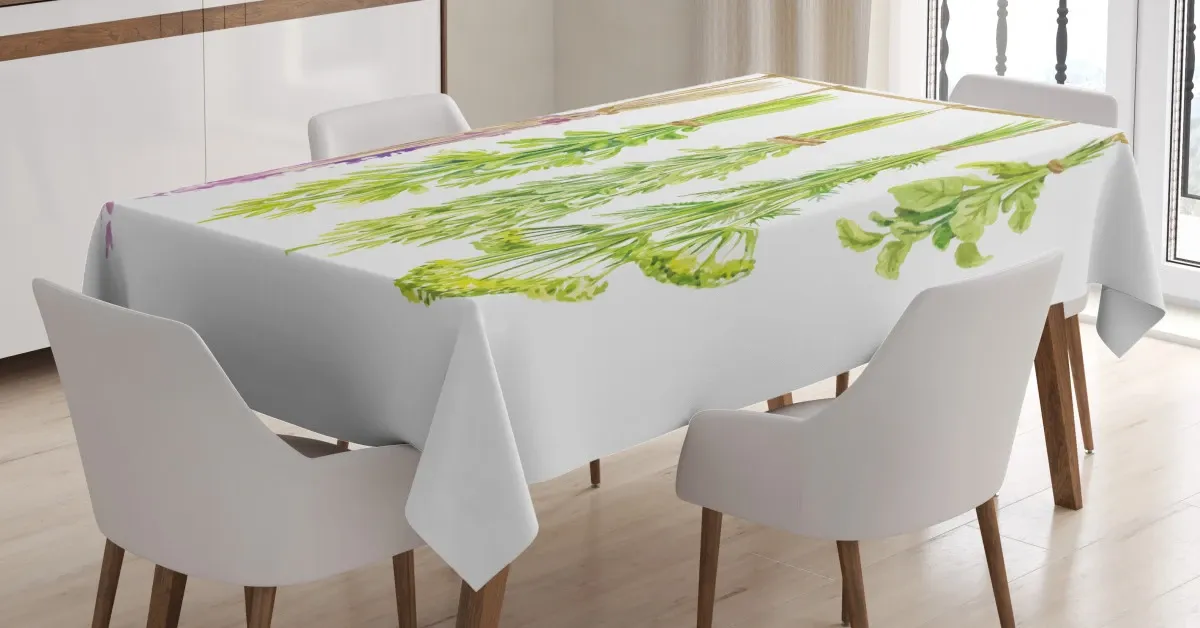 hanged beneficial plants dry 3d printed tablecloth table decor 2395