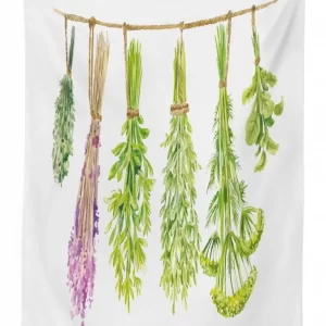 hanged beneficial plants dry 3d printed tablecloth table decor 6311