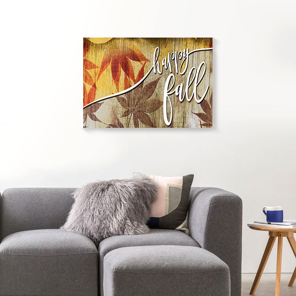 Happy Fall Leaf Canvas Prints - Wall Art Decor happy fall leaf canvas prints wall art decor 5714