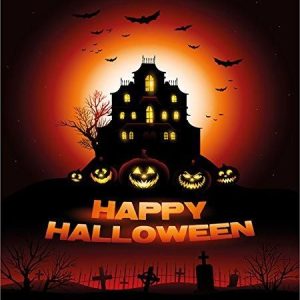 happy halloween haunted house flying bats duvet cover bedding set bedroom decor 6227