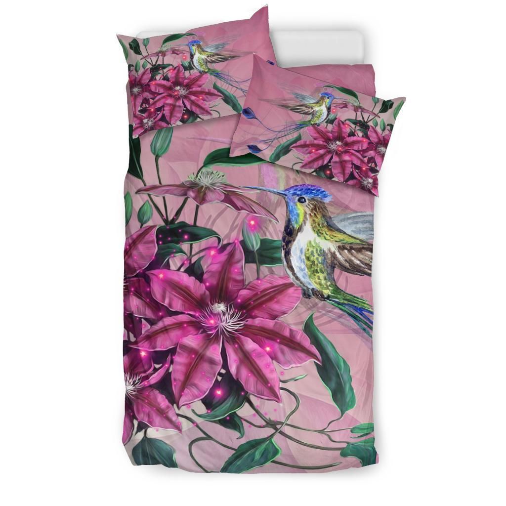 Hawaii Clematis Humming Bird Duvet Cover Bedding Set hawaii clematis humming bird duvet cover bedding set 1172