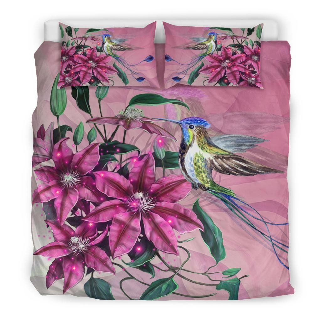 Hawaii Clematis Humming Bird Duvet Cover Bedding Set hawaii clematis humming bird duvet cover bedding set 1669