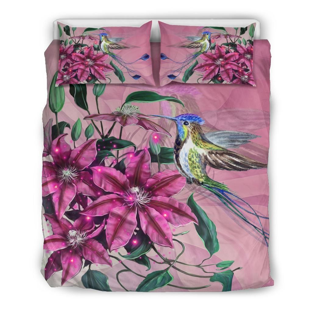 Hawaii Clematis Humming Bird Duvet Cover Bedding Set hawaii clematis humming bird duvet cover bedding set 2364