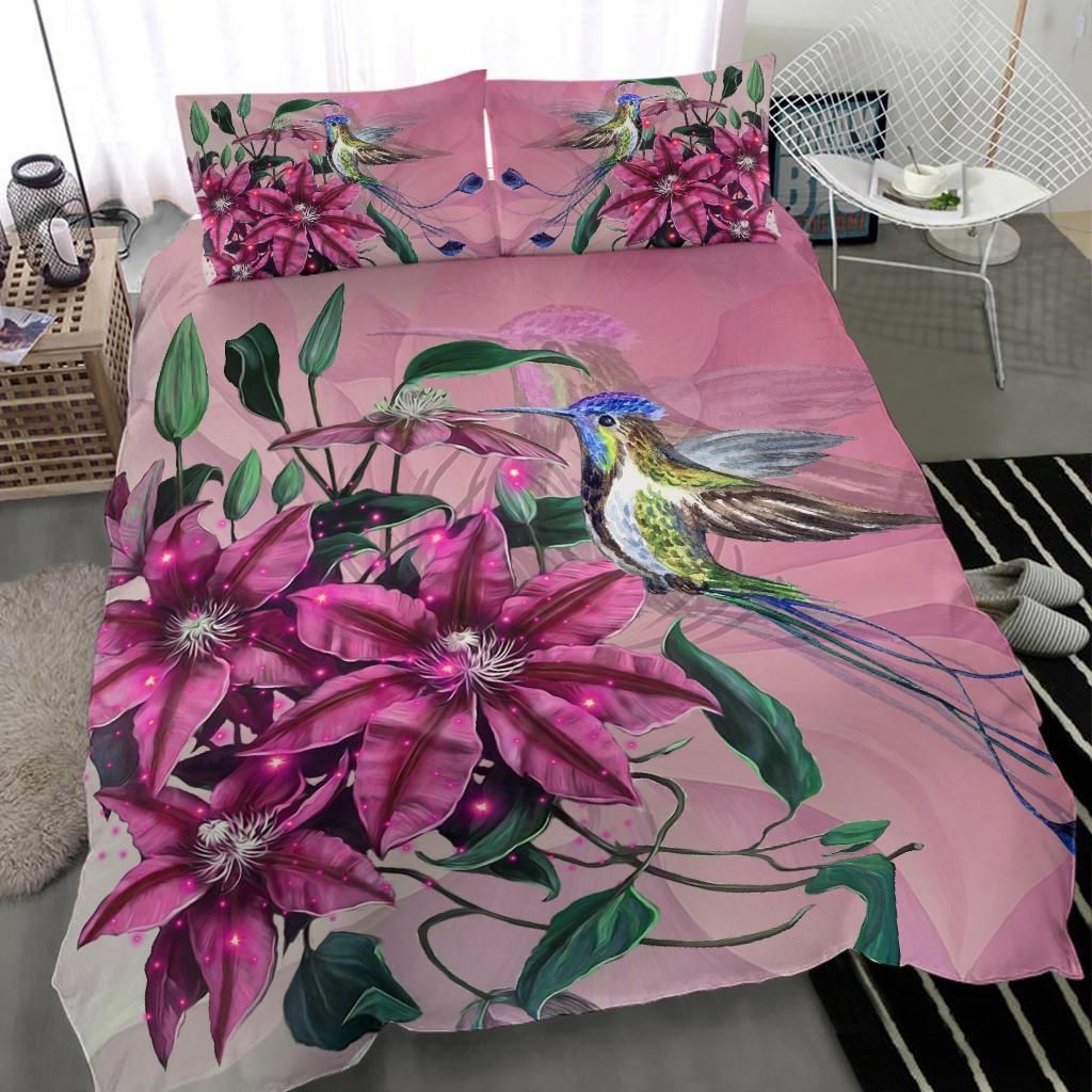 Hawaii Clematis Humming Bird Duvet Cover Bedding Set hawaii clematis humming bird duvet cover bedding set 3870