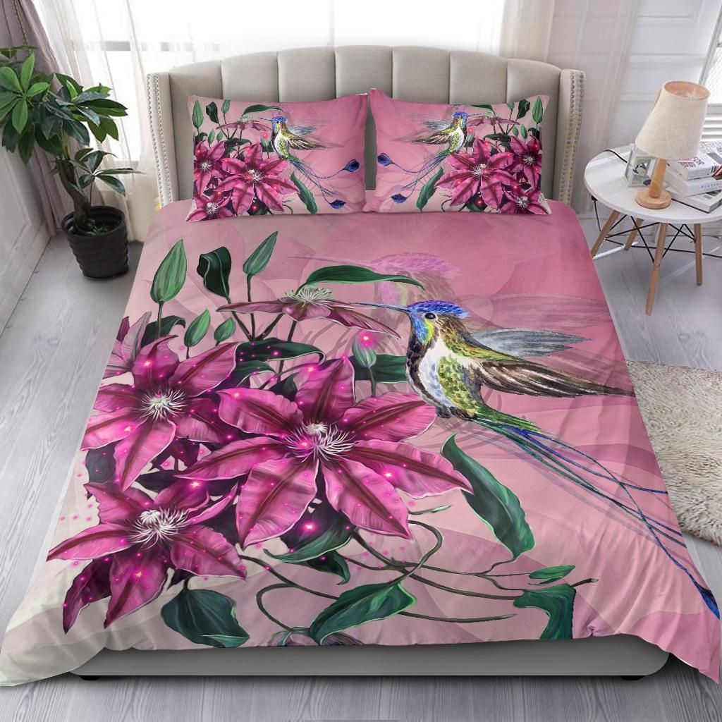 Hawaii Clematis Humming Bird Duvet Cover Bedding Set hawaii clematis humming bird duvet cover bedding set 5004
