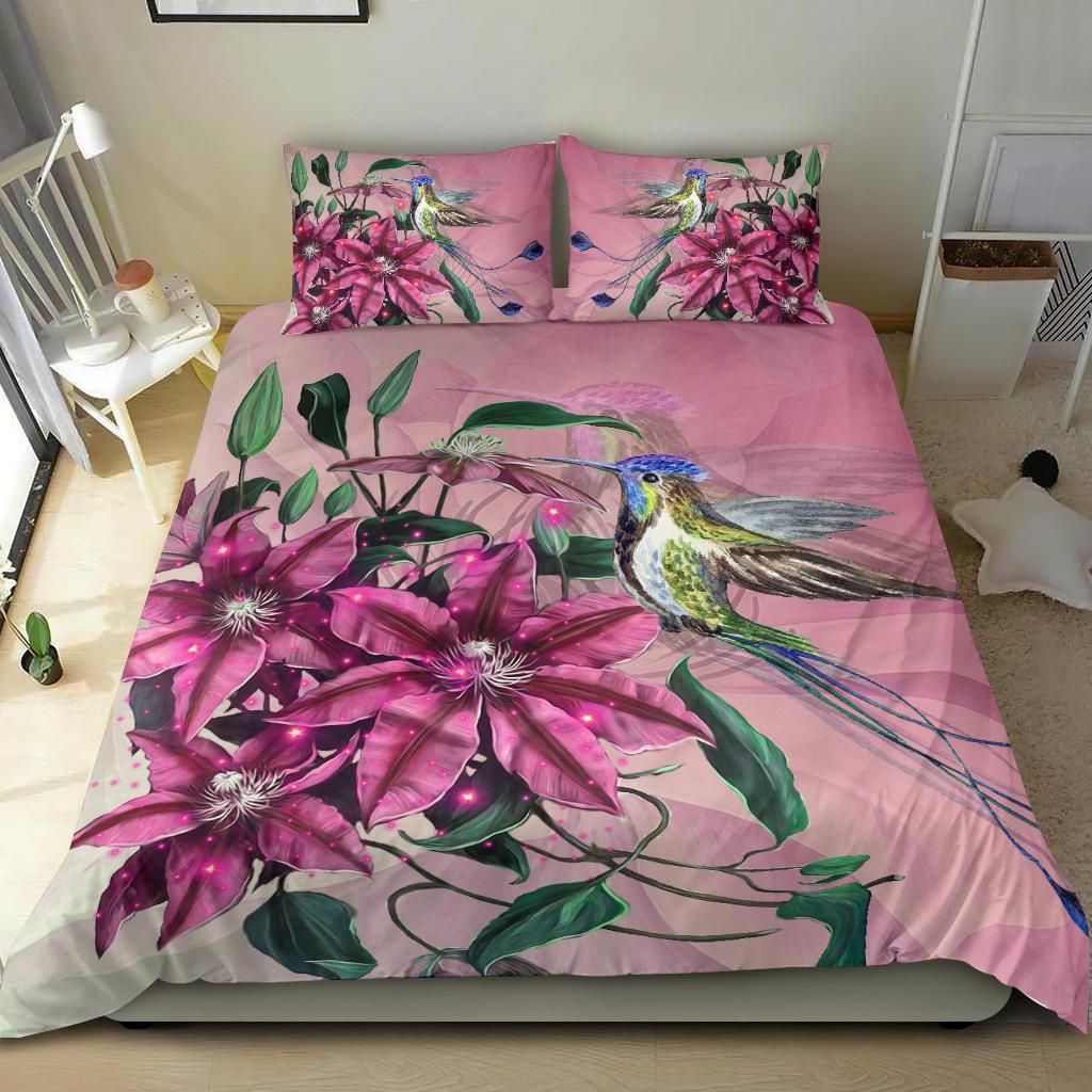 Hawaii Clematis Humming Bird Duvet Cover Bedding Set hawaii clematis humming bird duvet cover bedding set 5019