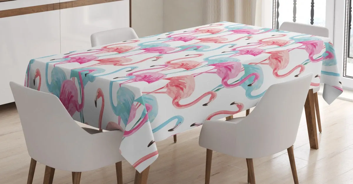 hawaii flamingos 3d printed tablecloth table decor 2580