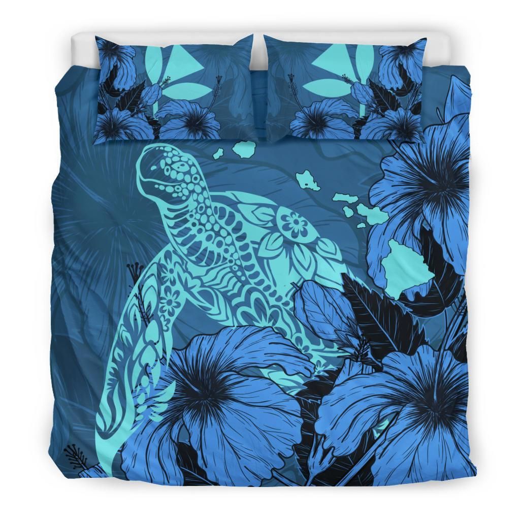 Hawaii Hibiscus Turtle Blue Duvet Cover Bedding Set hawaii hibiscus turtle blue duvet cover bedding set 8230