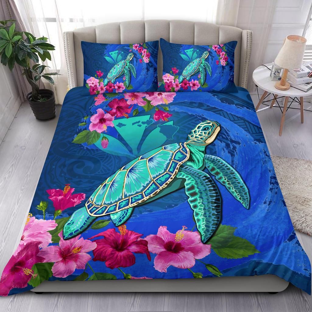 Hawaii Honu Aumakua Sea Hibiscus Nin Style Duvet Cover Bedding Set hawaii honu aumakua sea hibiscus nin style duvet cover bedding set 2722