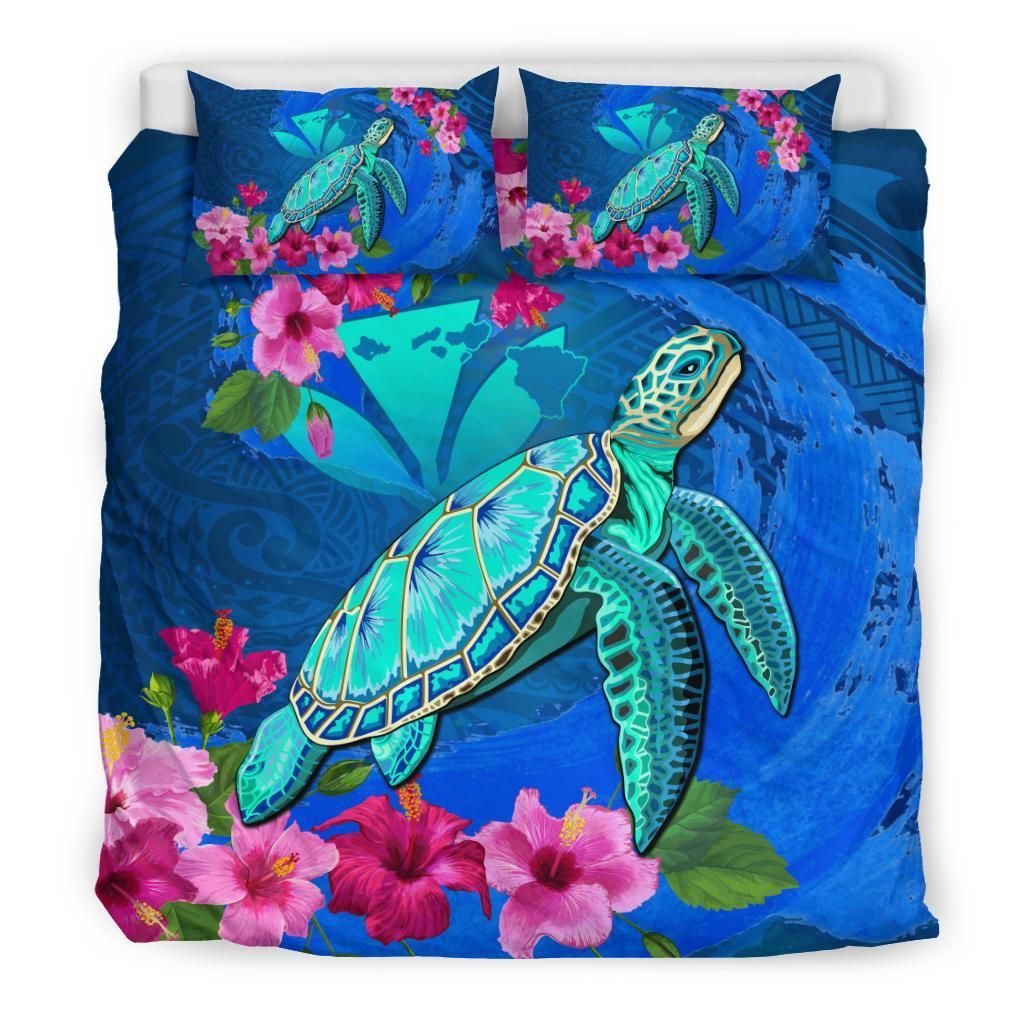 Hawaii Honu Aumakua Sea Hibiscus Nin Style Duvet Cover Bedding Set hawaii honu aumakua sea hibiscus nin style duvet cover bedding set 4649