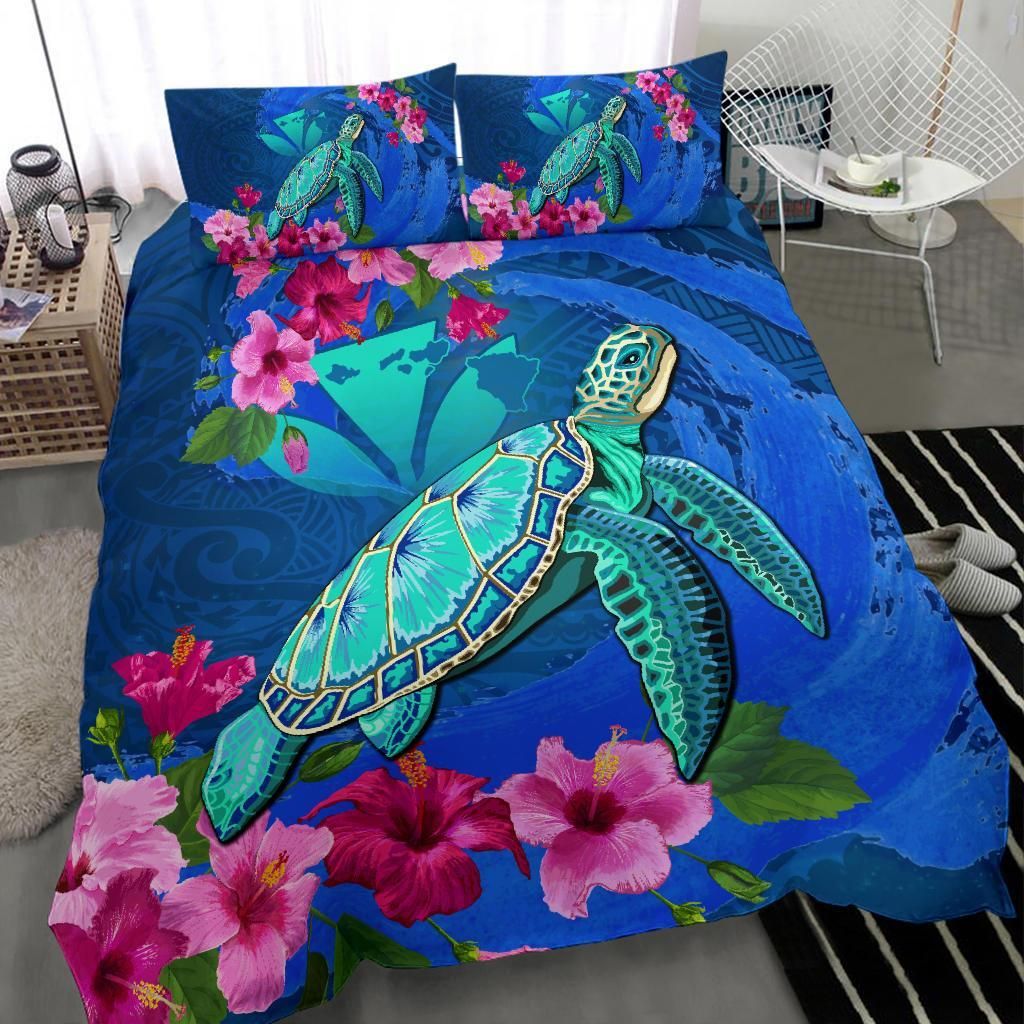 Hawaii Honu Aumakua Sea Hibiscus Nin Style Duvet Cover Bedding Set hawaii honu aumakua sea hibiscus nin style duvet cover bedding set 5825